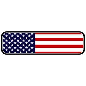 Static American Flag Helmet Strip
