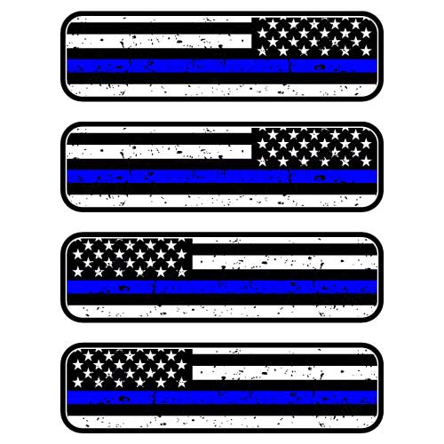 Blue Line Helmet Strip