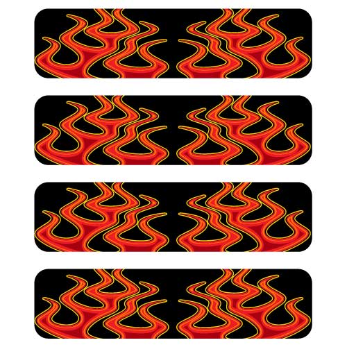 Vertical Flame Helmet Strip