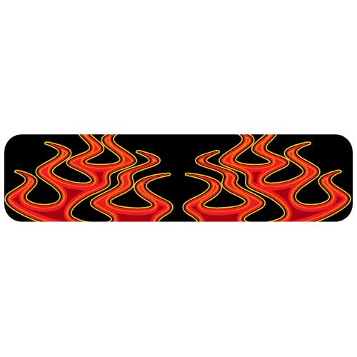 Vertical Flame Helmet Strip