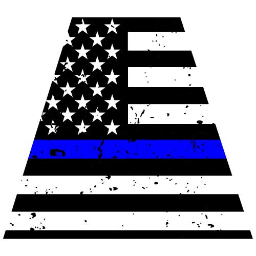 Tets - Helmet Tetrahedrons - American Flag Blue Stripe