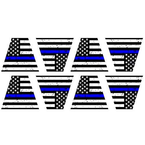 Tets - Helmet Tetrahedrons - American Flag Blue Stripe