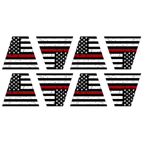 Tets - Helmet Tetrahedrons - American Flag Red Stripe