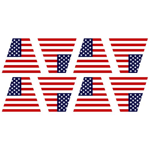 Tets - Helmet Tetrahedrons - American Flag